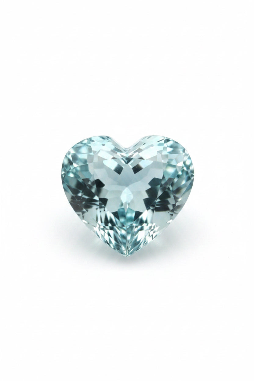 Test Heart sharped Blue Topaz Gemstone